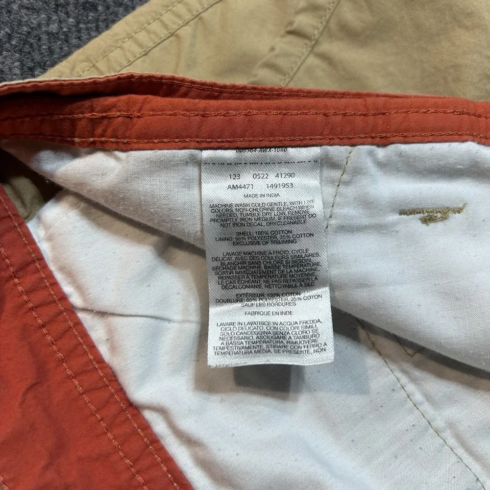 Columbia Mens Size 38 X 10 tan/khaki Chino Shorts